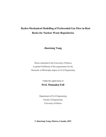 Más sobre Modelado Hidromecánico del Flujo de Gas Preferencial en Rocas Anfitrionas para Repositorios de Residuos Nucleares.
