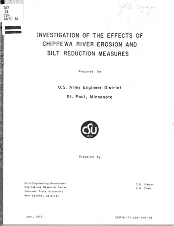 Más sobre Investigación de los Efectos de la Erosión del Río Chippewa y la Sedimentación.